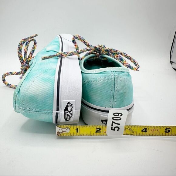 Vans Off the Wall Turquoise Tie Dye‎ Low-Top w/Colorful Laces Women 8 Men 6.5 - Picture 11 of 14